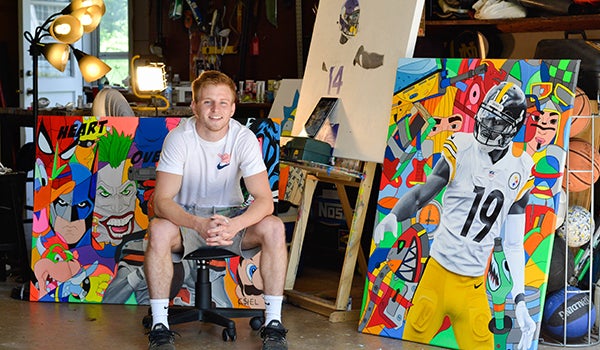 South Bend native combines personal interests in graphic art